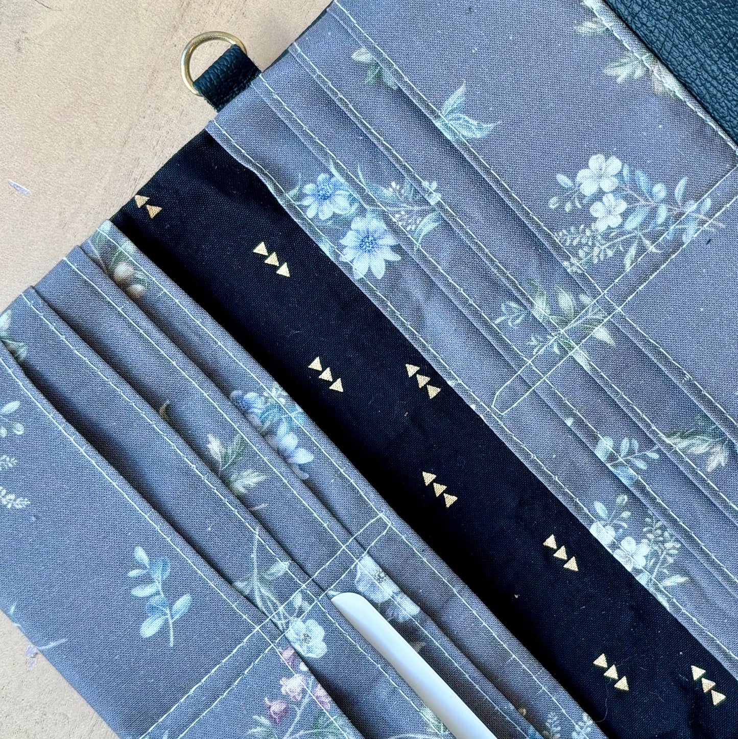 Jessa Wallet - Black + Grey Floral