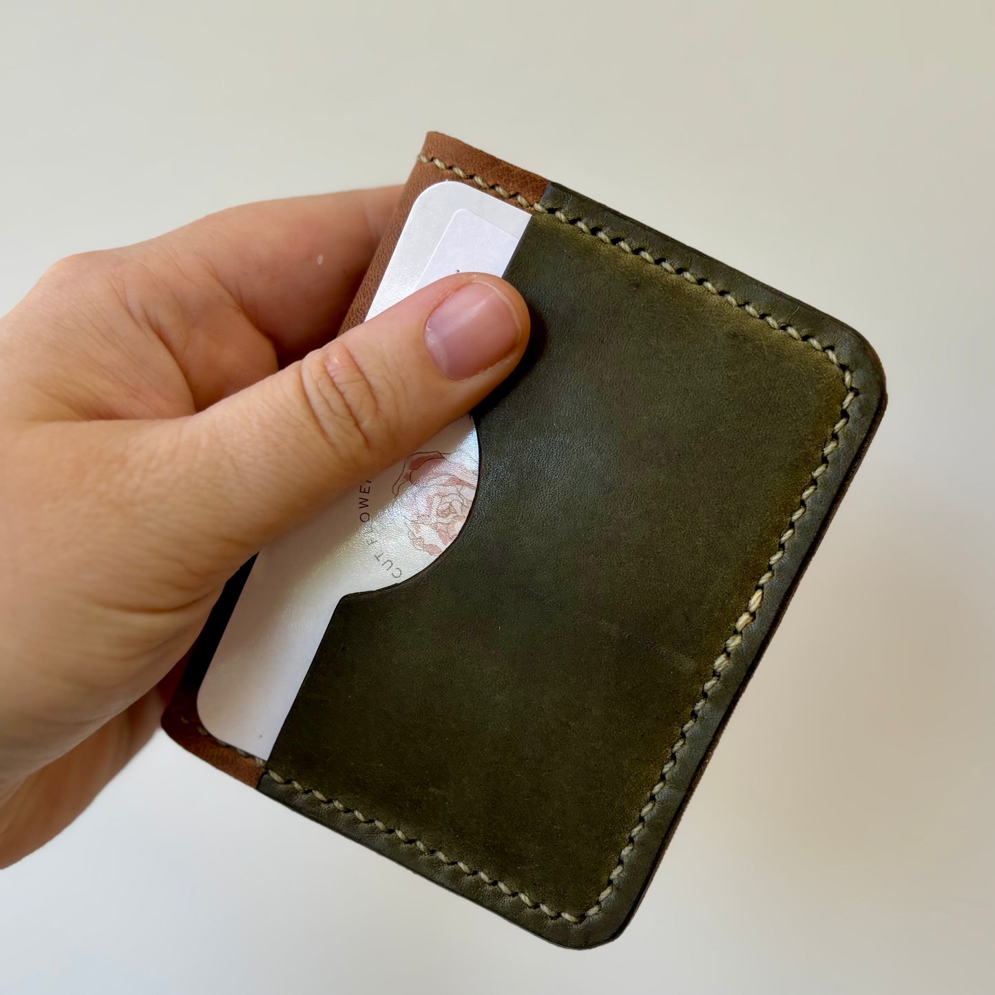 J3 Bifold Wallet - Olive + Walnut