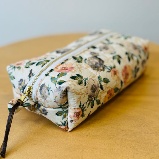 "Antique Florals" Quilted Toiletry Bag