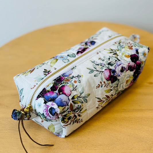 "Spring Bouquet" Quilted Toiletry Bag